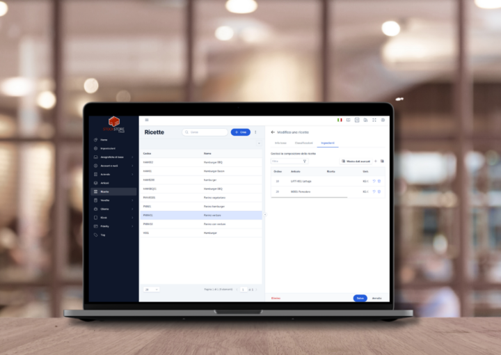 Gestione ricette in cloud_treebyte_stockstore